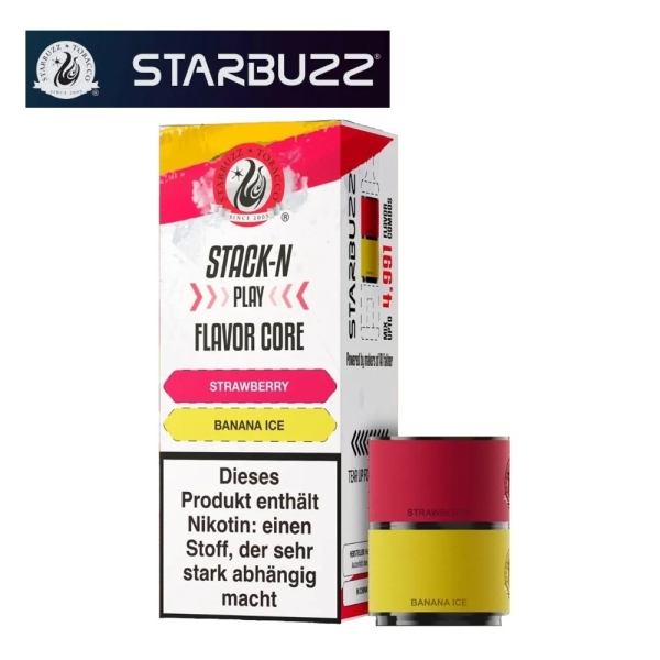 StarBuzz Stack-N Play - Strawberry + Banane Ice - Pods 20mg